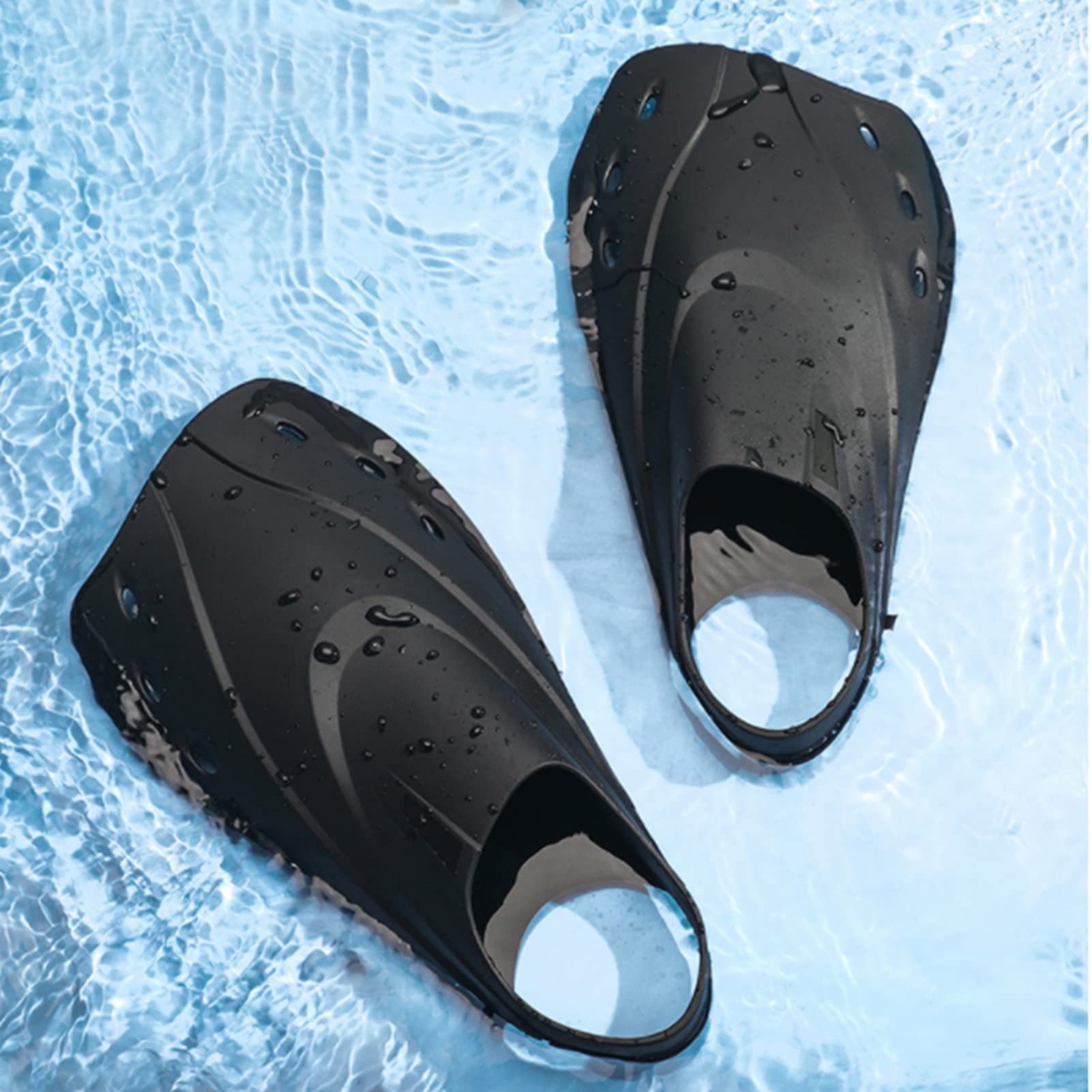 Palmes Courtes, Confortables, réglables, Douceur modérée, entraînement à la Natation, Palmes Courtes, Bords Plus Lisses pour la Natation, la plongée, la plongée en apnée