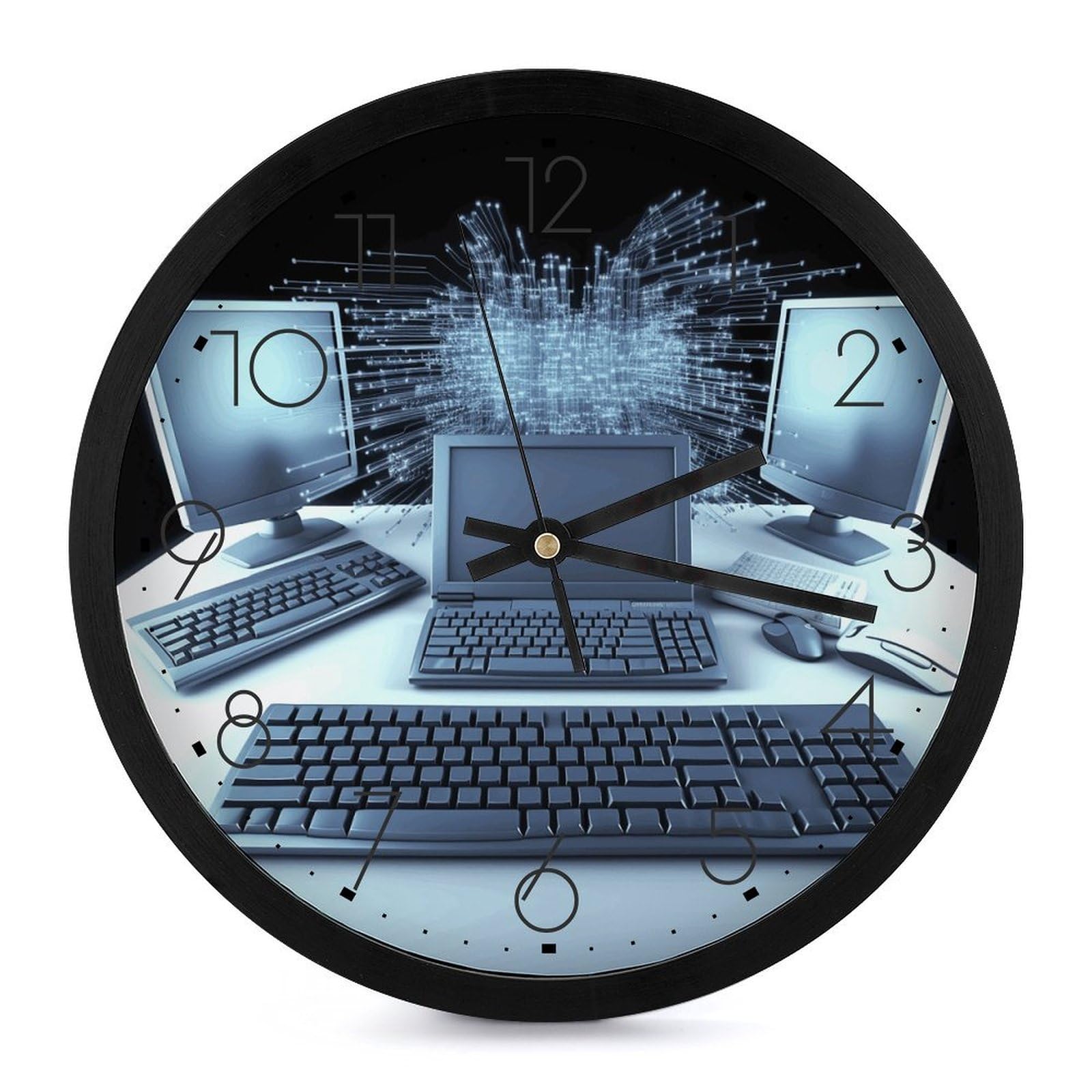 Horloge murale pour décoration de salon et espaces connectés