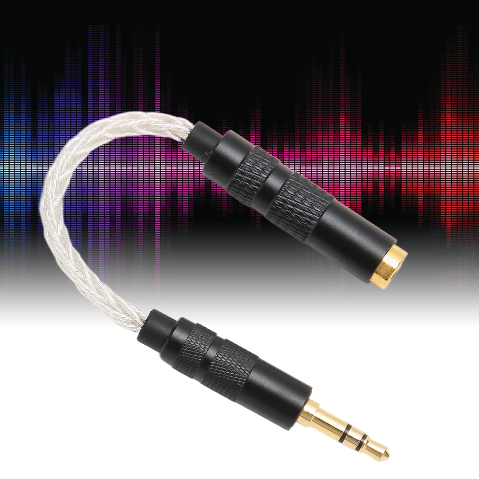 Ejoyous Cavo adattatore audio, 4,4 mm femmina bilanciato a 3,5 mm maschio bilanciato, cavo di prolunga stereo per cuffie