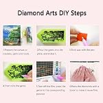 Muzagroo Art Moon Diamond Painting Kits for Adults, 5D Diamond Art Kits for Beginners, DIY Arts and Crafts for Living Room, Kids Room 4 PCS Wall Art