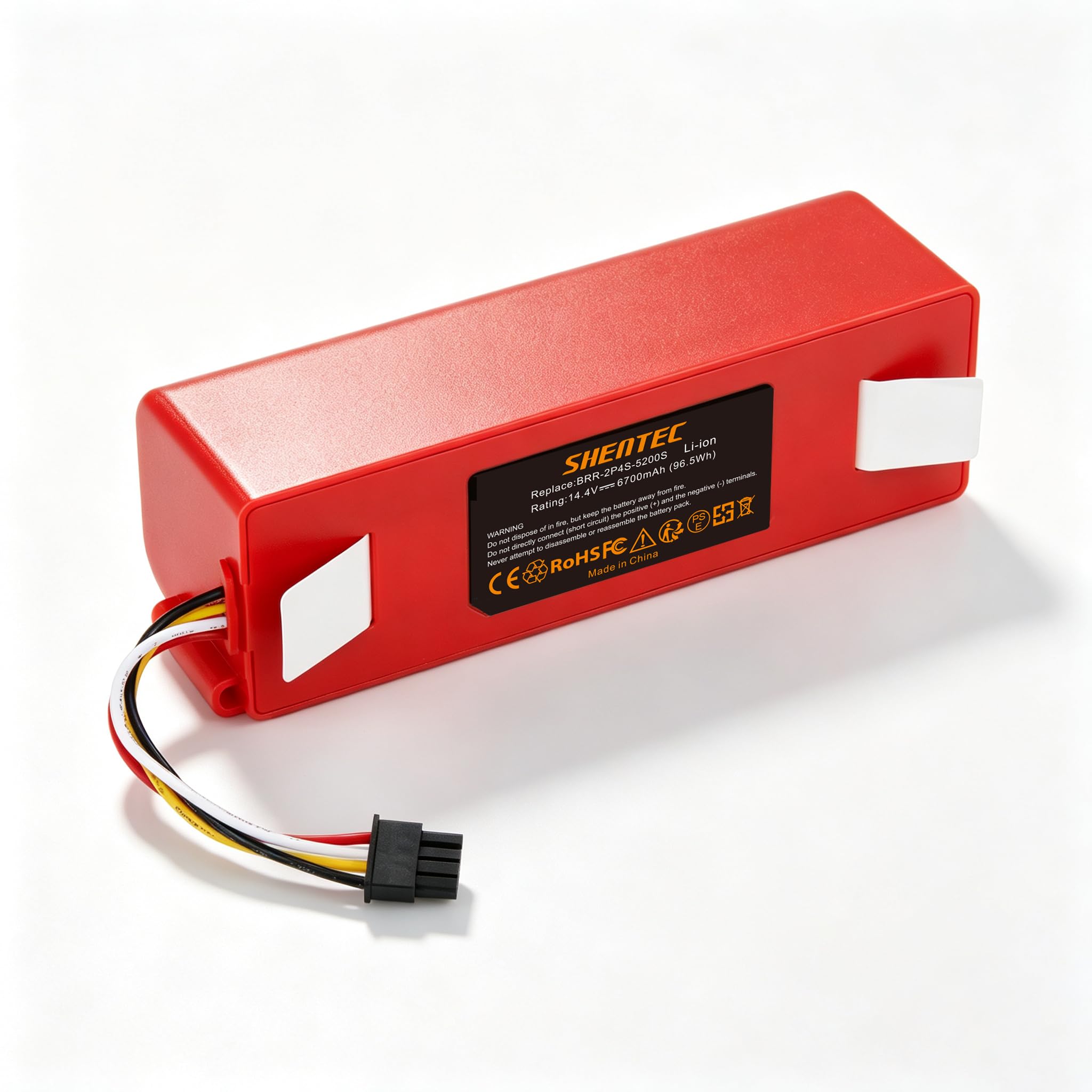 Shentec 14.4V 6700mAh BRR-2P4S-5200S Li-ion Battery for Roborock S4 S5