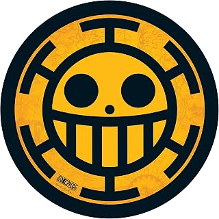 One Piece Captain Trafalgar Law Emblem Mousepad 9" Across Round Mouse Pad Precision Speed & Non-Slip Rubber Base Anime Manga Office Desktop Accessories Gift