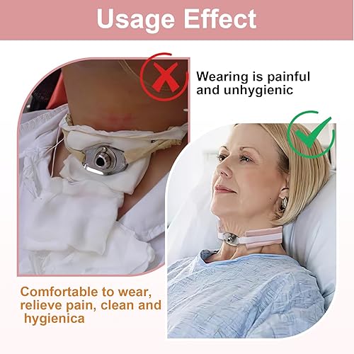Miniatura 4 de 2 soportes para tubo de traqueotomía, soporte de tubo ajustable para suministros de traqueotomía, cinta de seguridad de intubación de traqueotomía