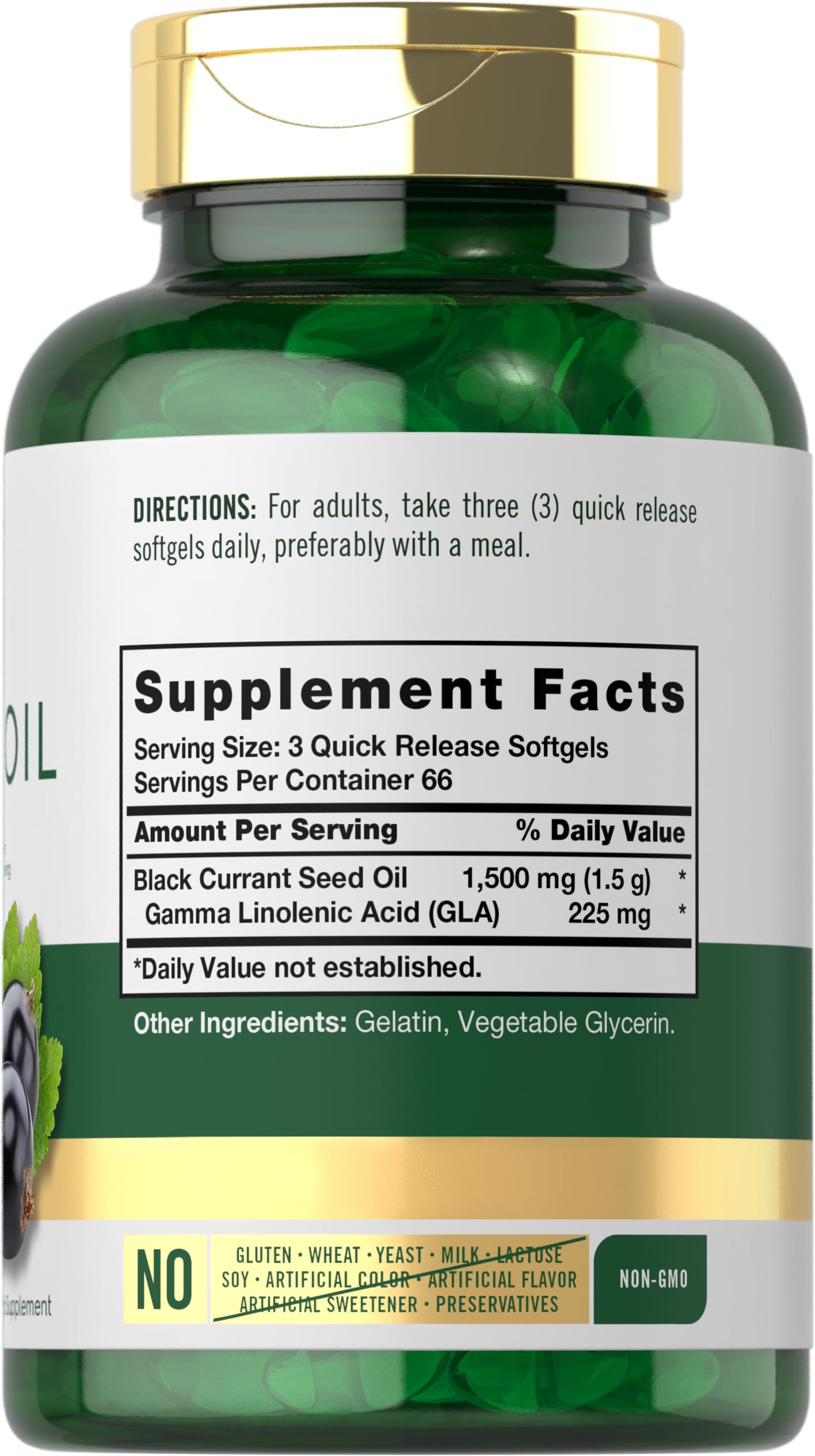 Carlyle Black Currant Seed Oil | 1500 mg | 200 Softgel Capsules — Amazon image 2