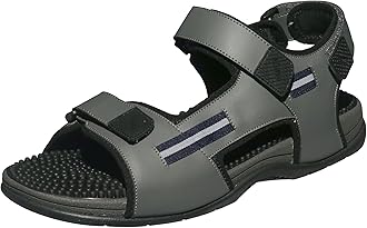 Revs - Acupressure & Reflexology Massage Sandals. Shock Absorbing, Cushion Comfort Sole with Orthotic Arch Support. Relieves Back/Joint Pain, Plantar Fasciitis, Flat Feet. US Orders Ship from US Stock