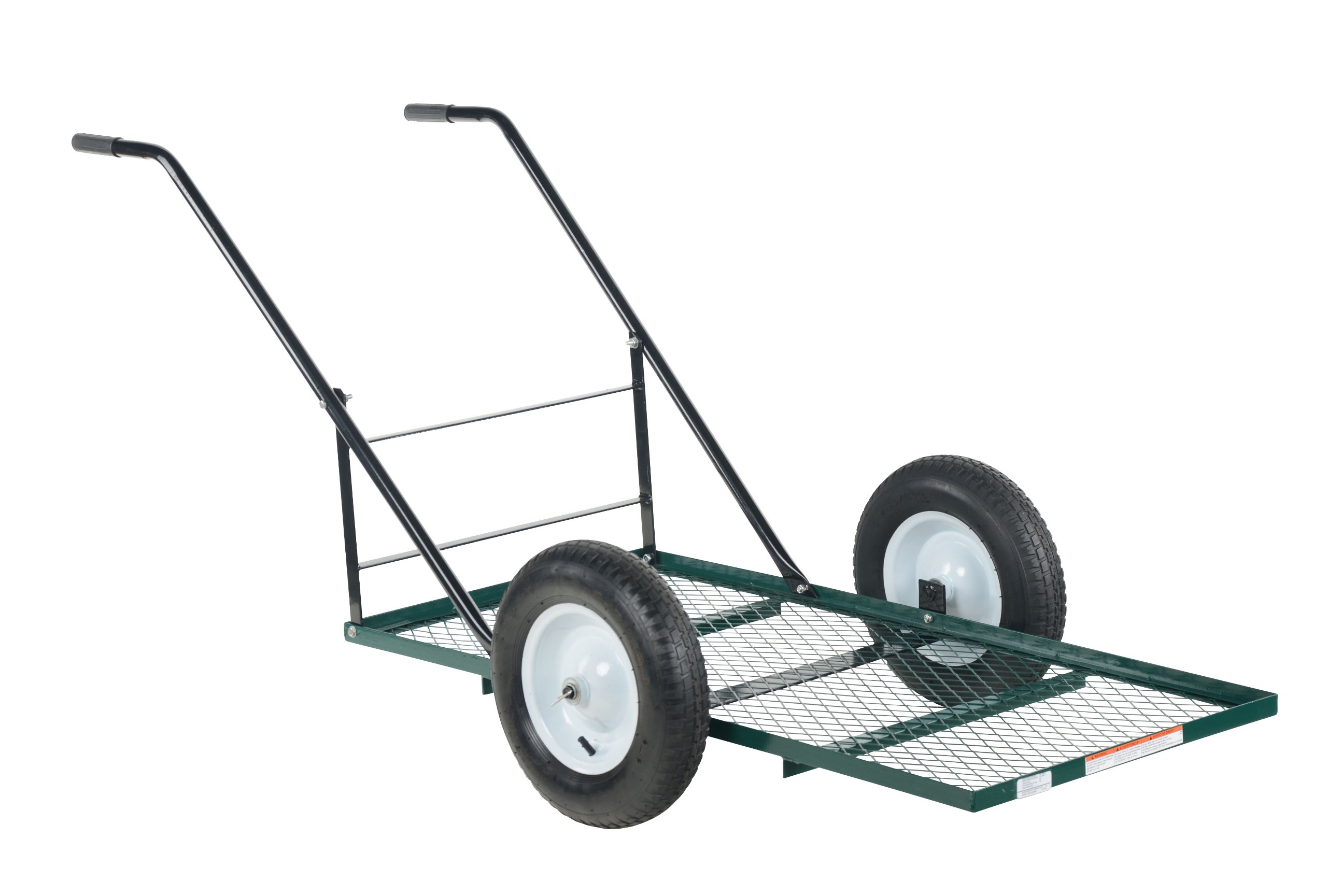 Vestil LSC-2448-TC Steel Landscape Cart with Low Profile Tilt 53 In. x 24 In. x 45 In. 500 Lb. Capacity Green