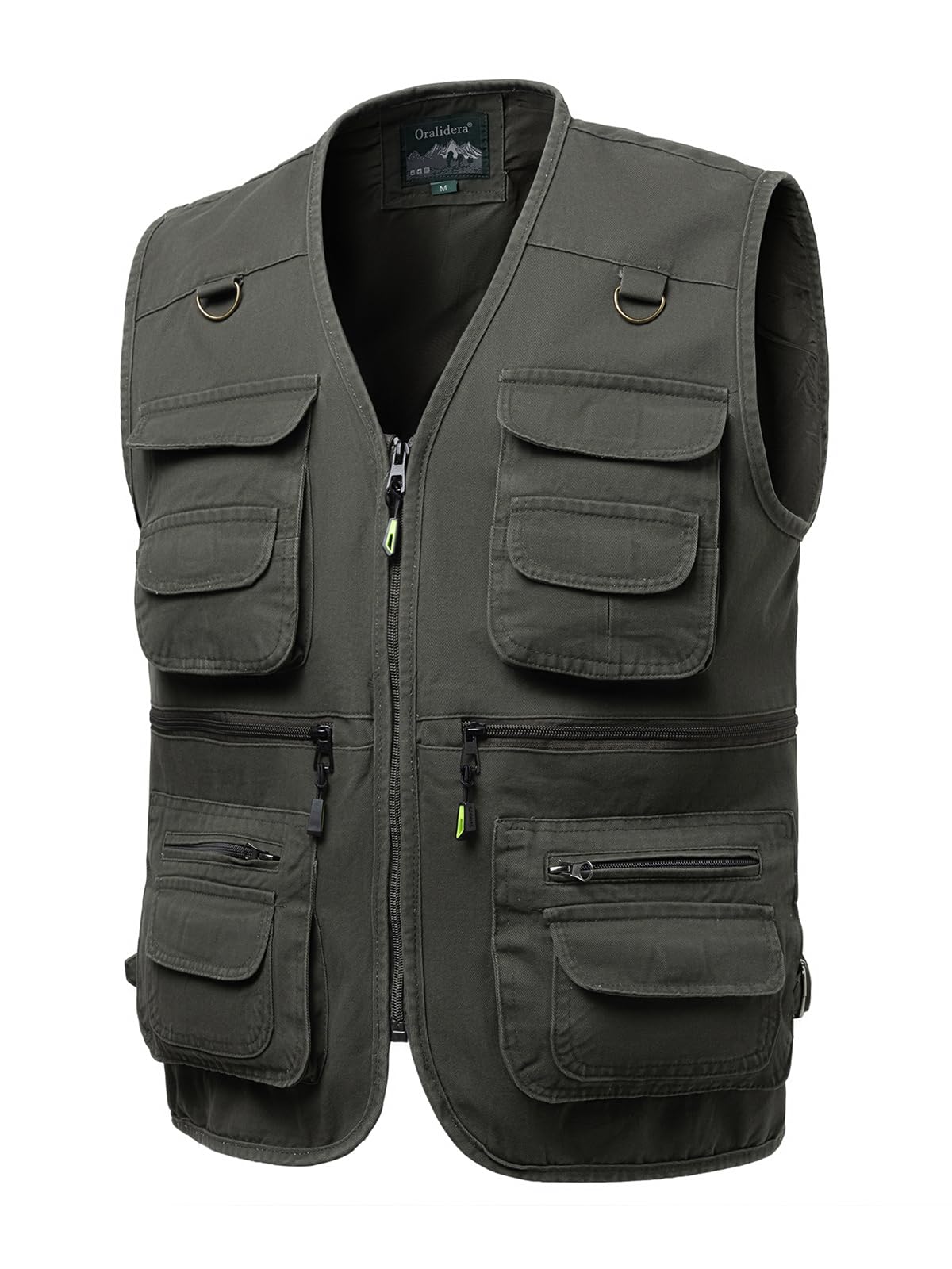 Herren Weste Outdoor Wandern Anglerweste Fotografie Freizeitweste Sport Baumwolle Safari Weste mit Vielen Taschen für Jagd Angeln Camping