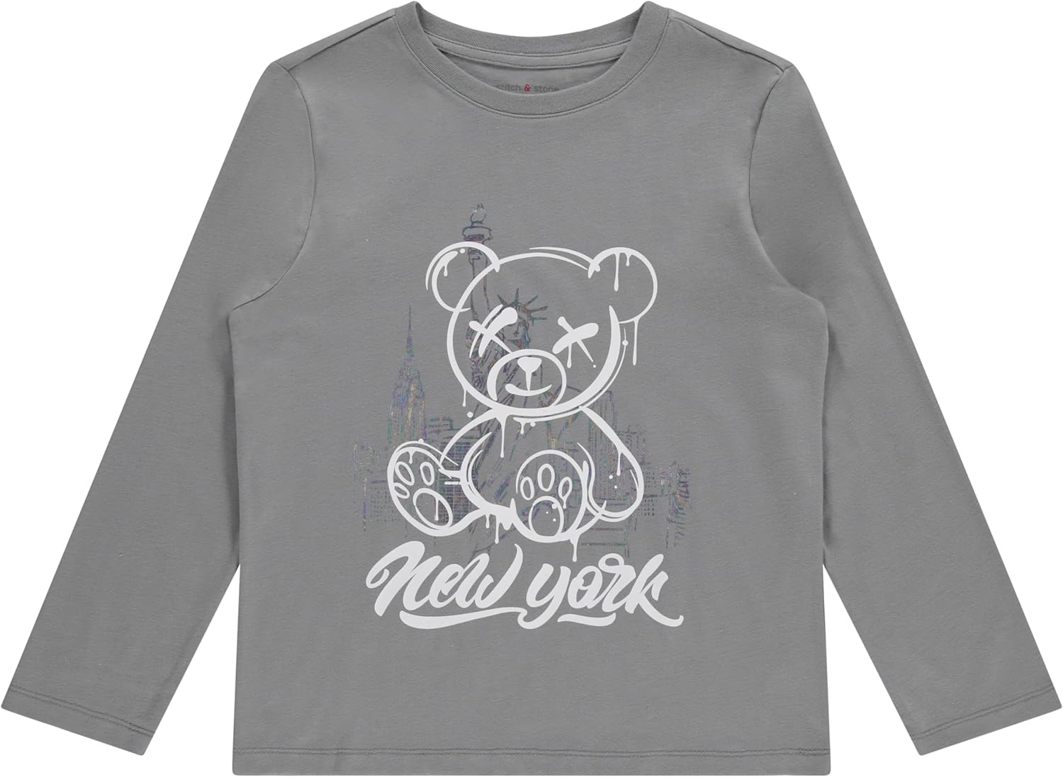 STITCH & STONE Boys 4 Pack Long Sleeve Graphic Tops, Stylish and Comfortable Tees for Kids - Image 3