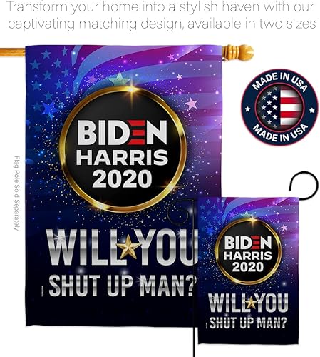 Miniatura 4 de Bandera de Biden Harris Will You Cállate Hombre Jardín Patriótico Vote Presidente Demócrata Republicano Tea Party Estados Unidos Americana Elección