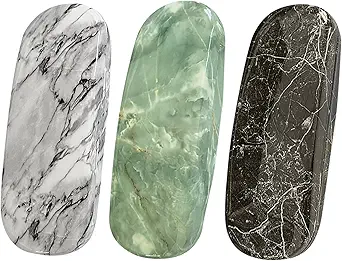 HSYMQ 3PCS Glasses Case, Eyeglasses Case Hard Shell, Reading Hard Glasses Cases for Women Men
