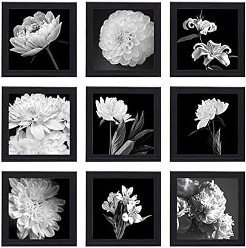 Melannco Juego de dos marcos de fotos de madera negra para sostener fotos de 16 x 20 pulgadas sin paspartú y fotos de 11 x 14 pulgadas con paspartú