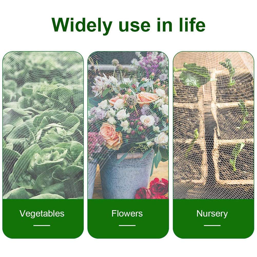 Red de malla fina para jardín para protección de vegetales, antipájaros, mariposa, túnel para cultivos, plantas, flores, árboles frutales, 5 x 20 m