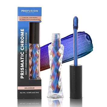 Profusion Cosmetics Chrome Liquid Eyeshadow, Long-Lasting Multichrome Eye Shadow, High-Impact Multi-Dimensional Finish, Light-weight Quick-Drying Formula, Hologram