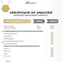 Vista 6 de Suplemento de HMB y vitamina D3 de 1,000 mg (180 cápsulas) – Suplementos de HMB con 4,000 UI de D3 y calcio – Crecimiento muscular, fuerza
