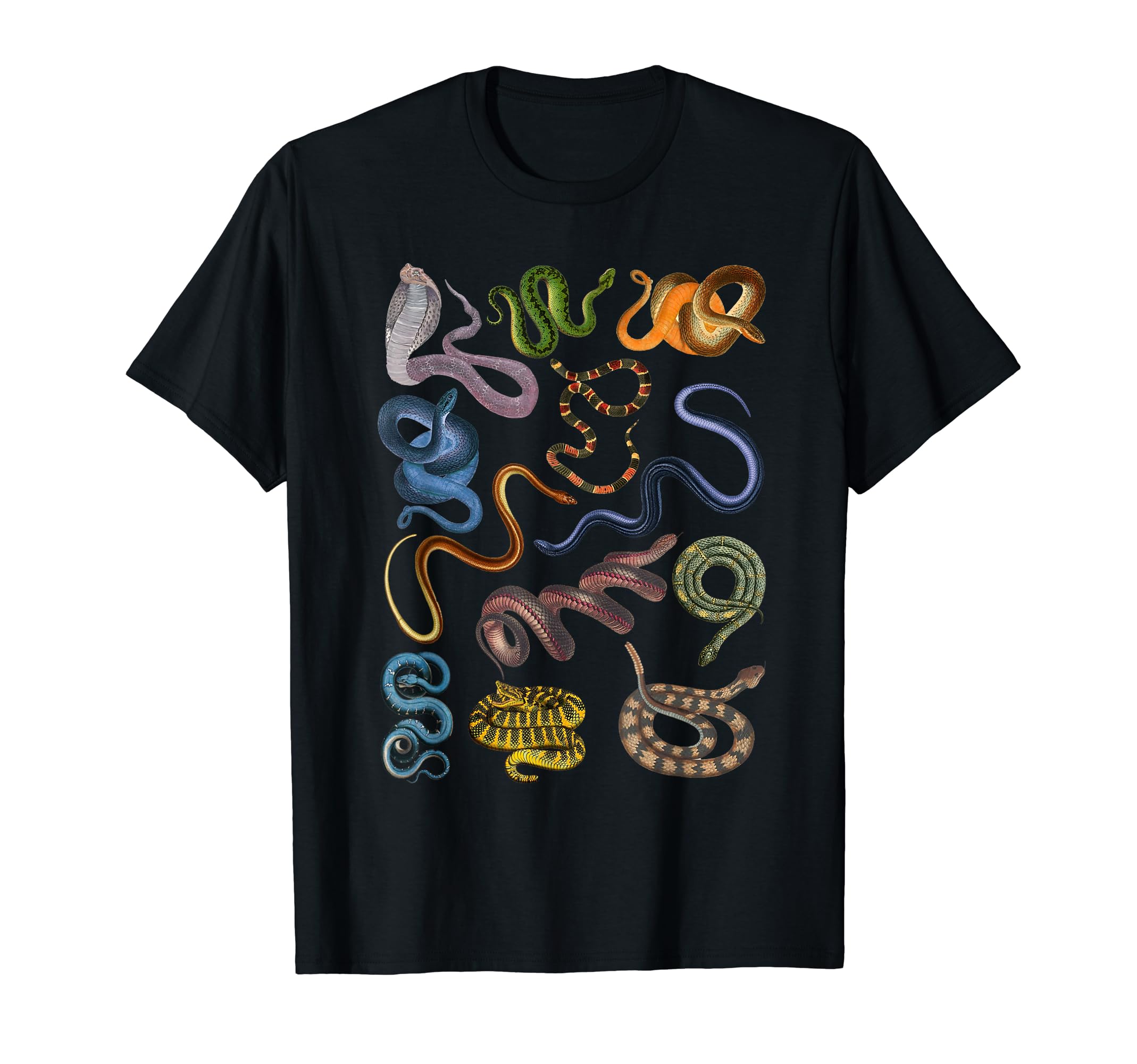 Collage Different Of Snakes Colorful Animal Gift For Lover T-Shirt