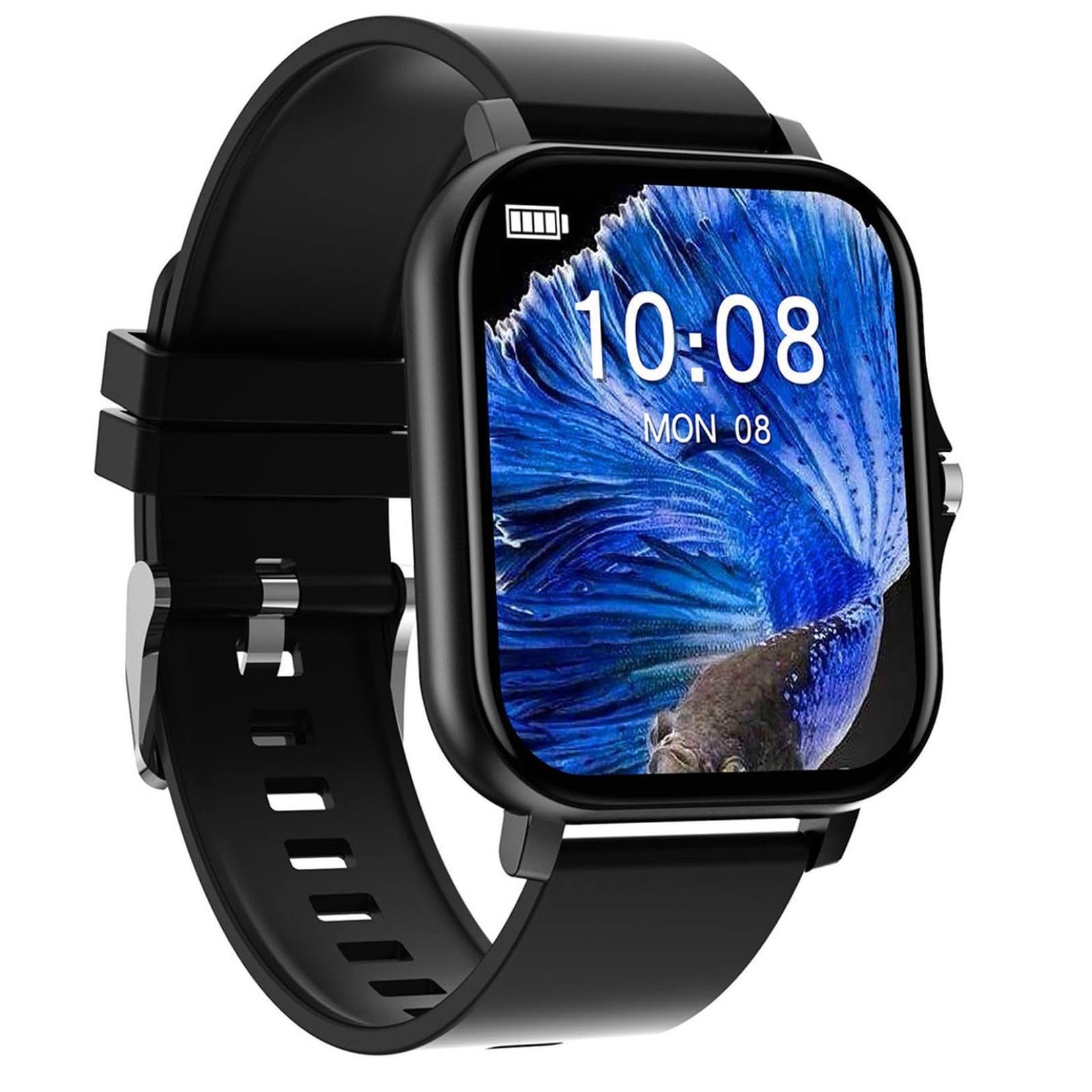 Smart Watch with Strap and USB Cable Workout Watch for Fitness Tracker Heart Rate Sleep Monitor Bluetooth Connection