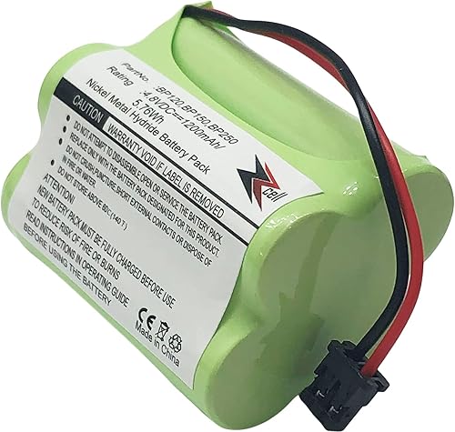Miniatura 5 de ZZcell Paquete de 2 baterías de repuesto para Bearcat Sportcat BP120  BP150  BP180  BP250, Uniden BBTY0356001 1200 mAh
