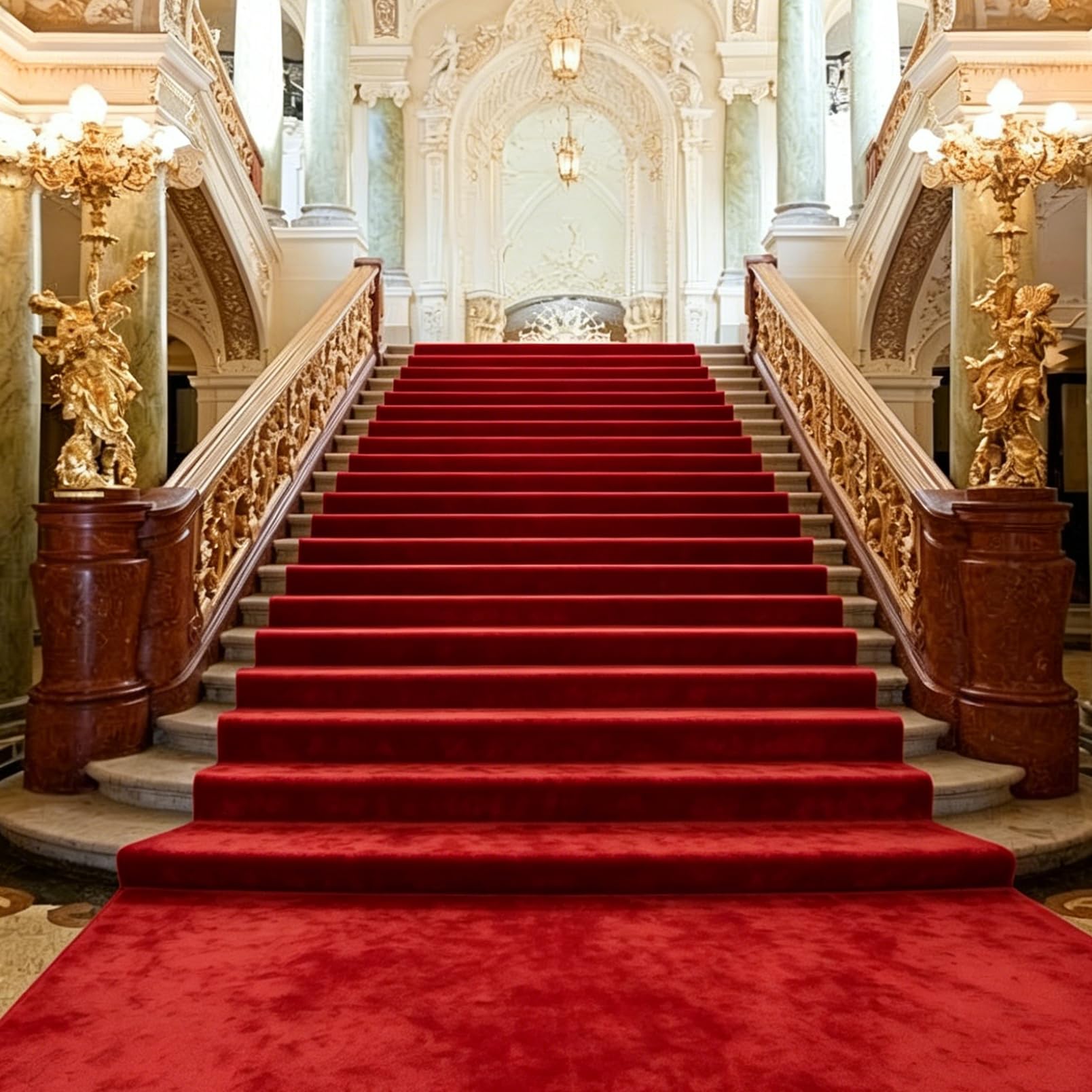 Roter Teppich 1 x 10 m, Teppichläufer mit 5,5 mm Stärke, Wiederverwendbarer | Eventteppich aus Polyester, Zuschneidbar, Für Hochzeit, Party, Gala, Empfang, Innen- und Außenbereich