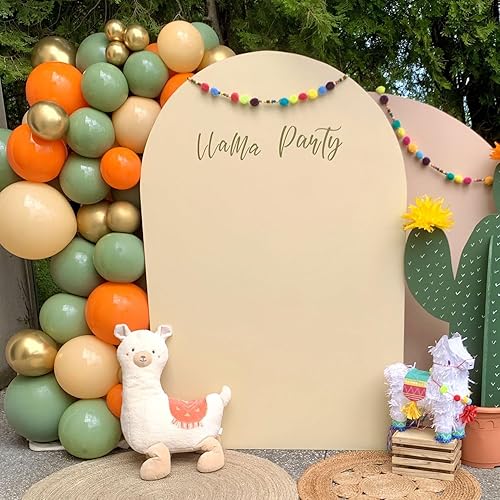 Miniatura 3 de Cubierta para arco de boda, cubierta de arco de globo beige de 2.6 x 6 pies, cubierta de arco de elastano para arco de Chiara Boho para actividades