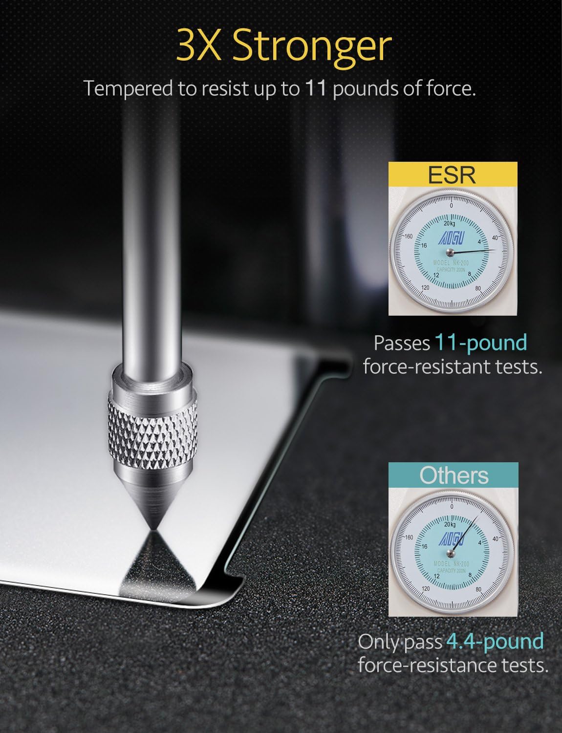 ESR Screen Protector Compatible for The Samsung Galaxy S9, (2-Pack) Tempered Glass Screen Protector [Force Resistant Up to 11 Pounds] Case Friendly Compatible for Samsung Galaxy S9 2018 Released
