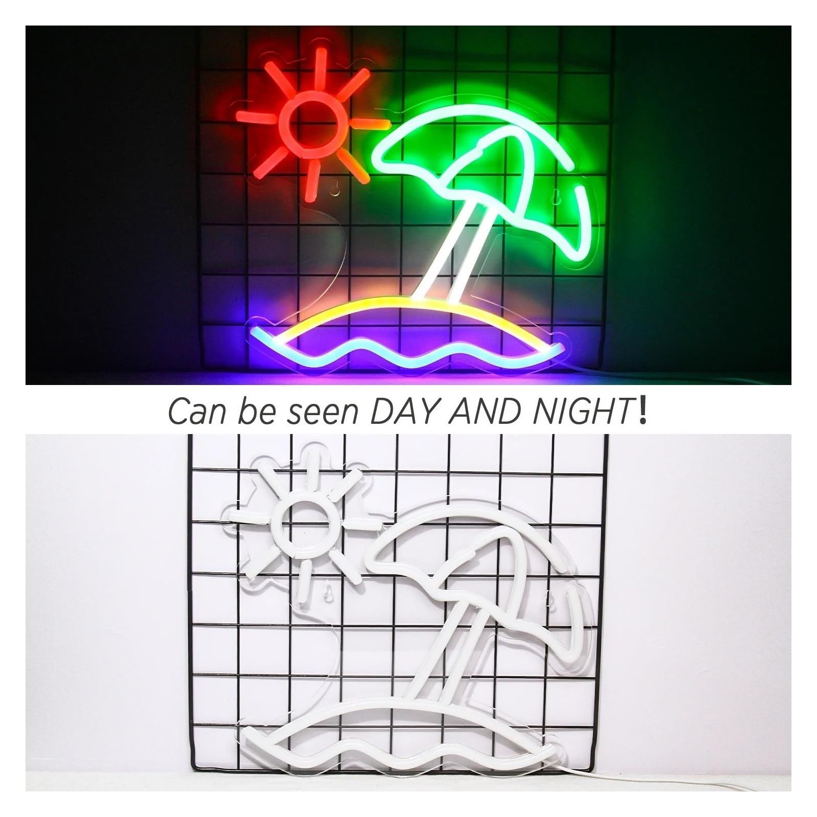 Carino Arte Illuminazione Festa Forniture Matrimonio Bar Spiaggia Sole Decorazione Parete Design per unico Con Interruttore LED per Luci al per neon