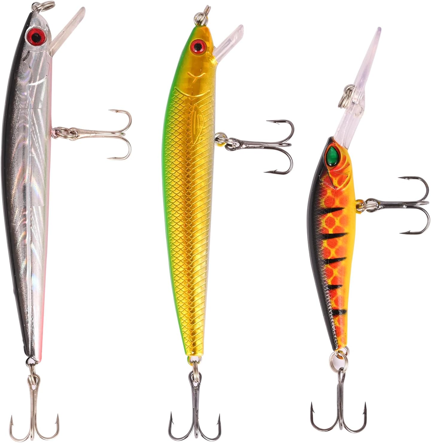 Hacer 3pcs/lot Fishing Lures Bait Minnow Bass Floating Lure Fish Tackle Hooks DIY Craft Accessory for Ocean Lake Pond River Stream