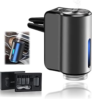 Car Air Freshener Diffuser, Smart Car Air Freshener with Three Adjustable, Aromatizante para Carro, Rechargeable Fresheners Long Lasting, Essential Oil Diffuser, Home, Office (Cologne)
