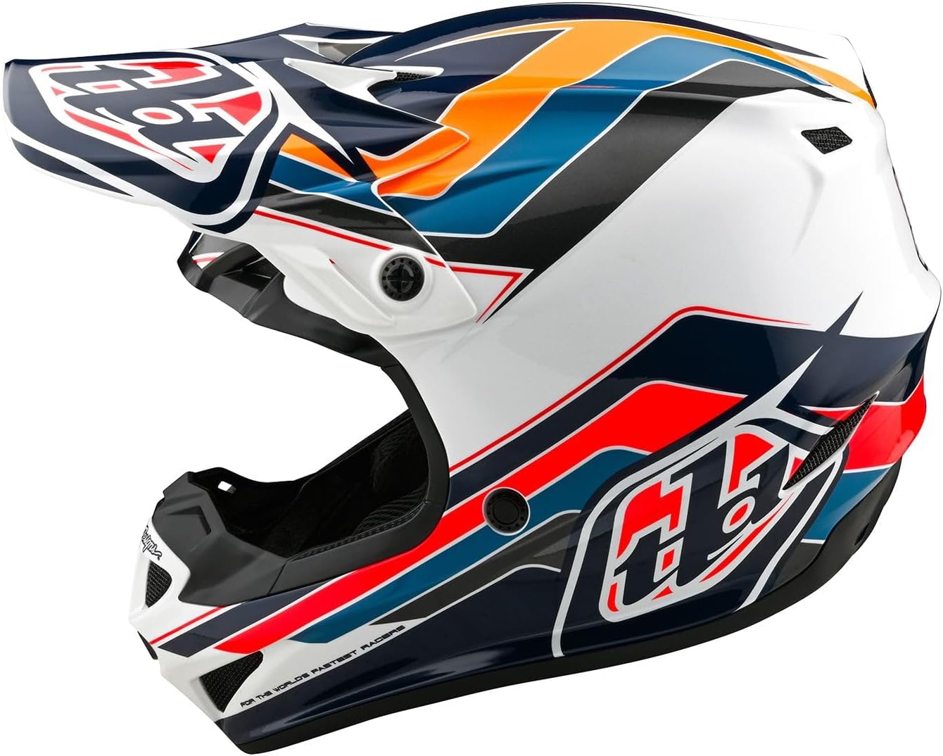 Troy Lee Designs SE4 Polyacrylite Helmet (2025) MIPS for Motocross MX Off-Road, Block Blue, X-Large