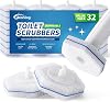 oshang Toilet Cleaner Refills, Toilet Refill Pads, Disposable Toilet Brush Heads for Toilet and Bathroom Cleaning, Compatible with Clorox Toilet Brush 32 Count