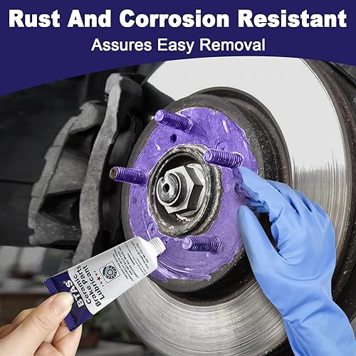 Miniatura 5 de Grasa de cerámica sintética antiagarrotamiento y chirrido de 1 oz, 2 piezas, lubricante de ensamblaje de piezas de pasador de almohadilla de pinza,