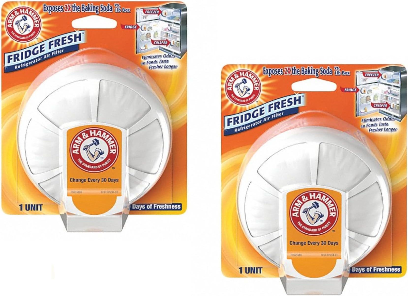 ARM & HAMMER Baking Soda Fridge Fresh, Refrigerator Air Filter, 1 Count
