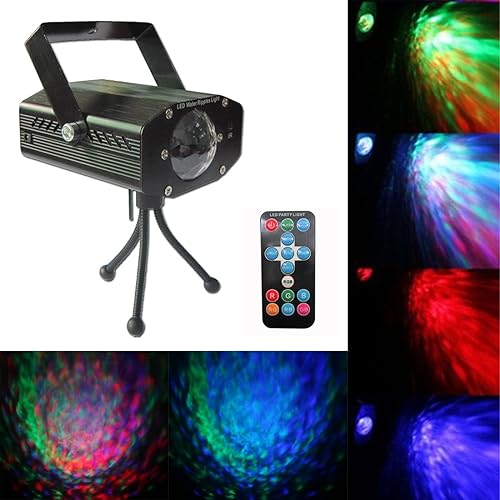 Sbolight Kleine Disko Party LED Wasser Welleneffekt Projektor fA r BA hnenbeleuchtung mit Sound aktiviert Fernbedienung Sbolight Kleine Disko Party LED Wasser Welleneffekt Projektor fA r BA hnenbeleuchtung mit Sound aktiviert Fernbedienung