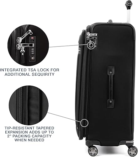 Miniatura 4 de Travelpro Platinum Elite-Softside - Maletas expansible con ruedas giratorias, Negro shadow), 409186901