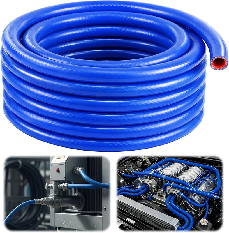 Mangueira de aquecimento de silicone Outus 5/8" com reforço de poliéster, azul – 15,24 m