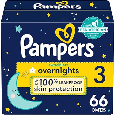 Swaddlers Overnights Diapers - Size 3, 66 Count