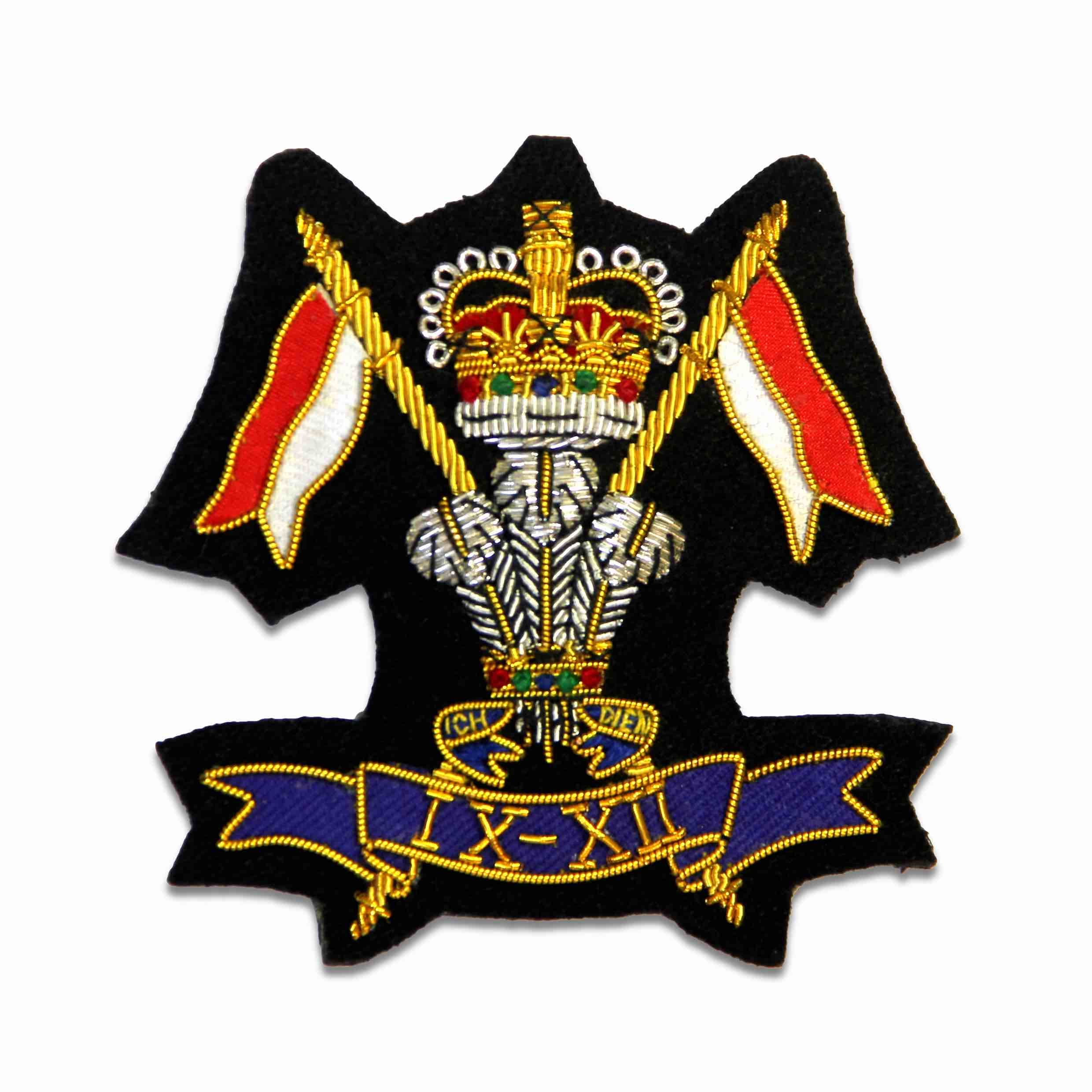 The Regimental Shop Men's Black/Silver/Gold 9Th/12Th Royal Lancers Blazer Badge