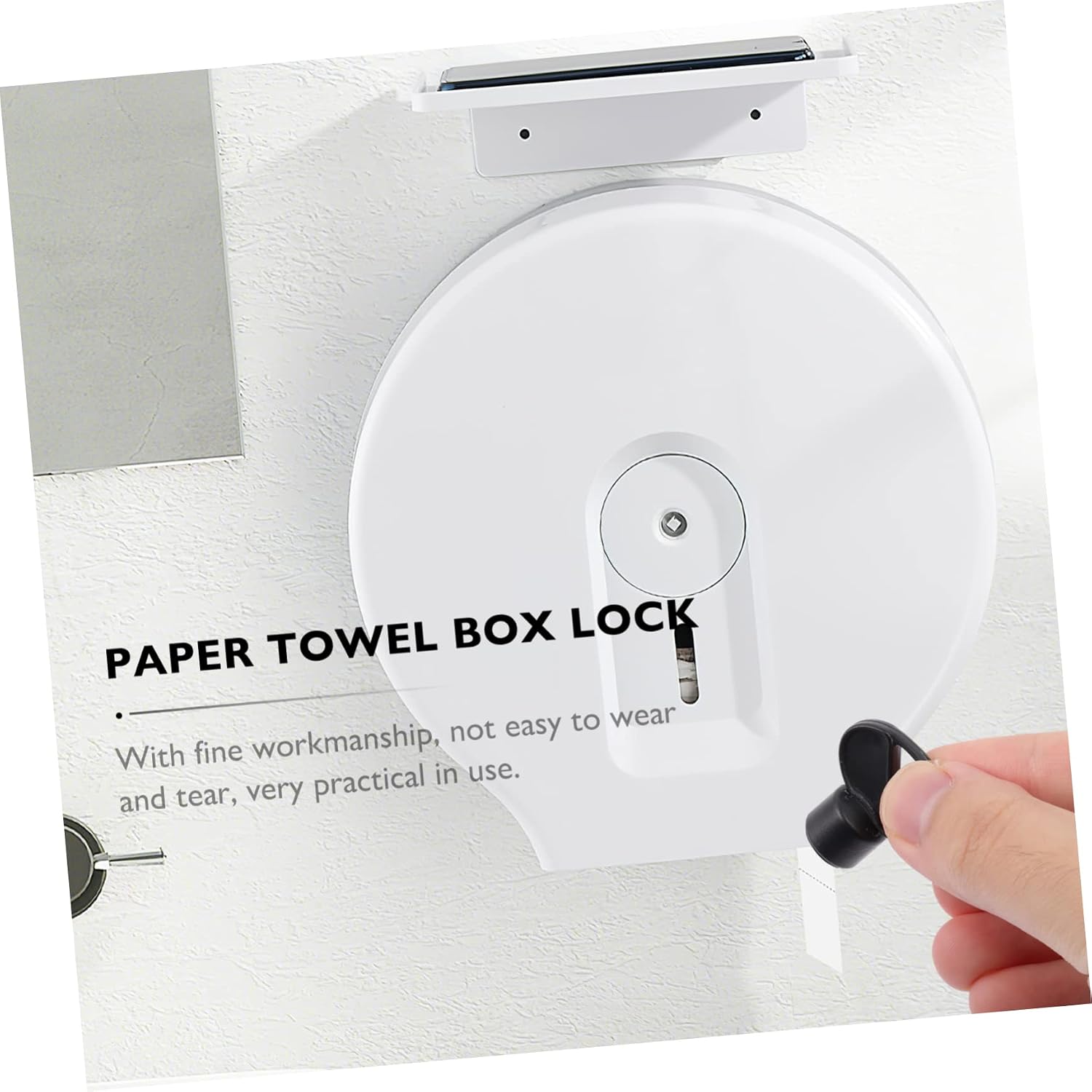 Holibanna 2pcs Toilet Paper Organizer Key Paper Towel Dispenser Key Triangle Lock for Hotel