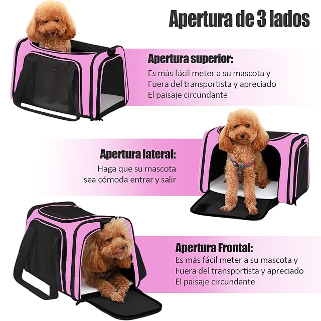 Foto 5 de 6 de Transportín para Perros Bolsa, Bolsa Transporte Transpirable para Mascotas