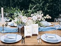 Vista 4 de UNIQOOO 20 Pack Place Card Holders Rustic Walnut Wood Escort Cards Display Stands Table Number Sign and Photo Stand Perfect for Retail Shop