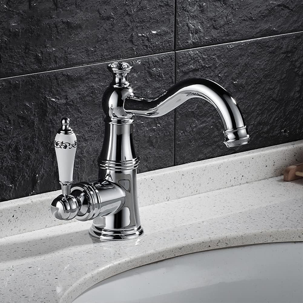 Robinet rotatif rétro pour lavabo de salle de bain vintage