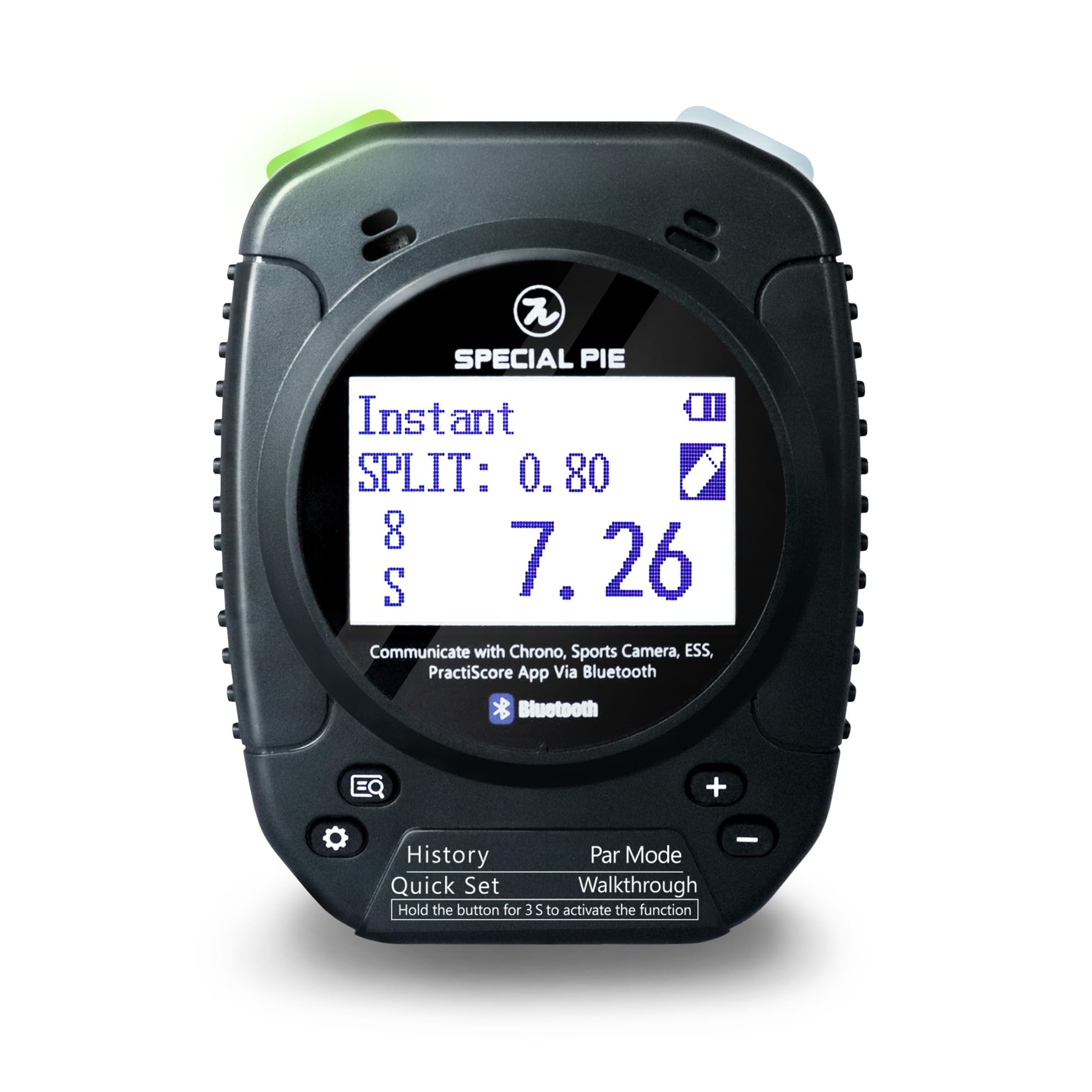 Shot Timer de Tiro – Shooting Timer para Entrenamiento y competición, Range Officer Timer Compatible con USPSA, IPSC, IDPA, Steel Challenge, PRS & CAS(Negro)