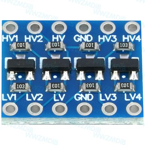 WWZMDiB 12 Pcs Logic Level Shifter Converter Module 4 Channel Bidirectional 3.3V to 5V, 5V to 3.3V Support UART IIC I2C SPI 1-Wire Compatible with for Arduino Raspberry Pi ESP32