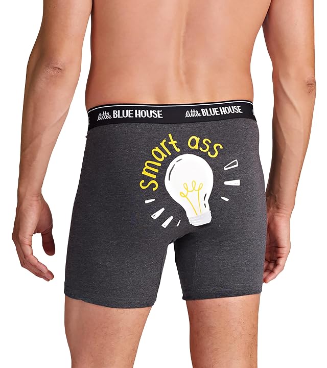 Little Blue House mens Funny Boxer Briefs