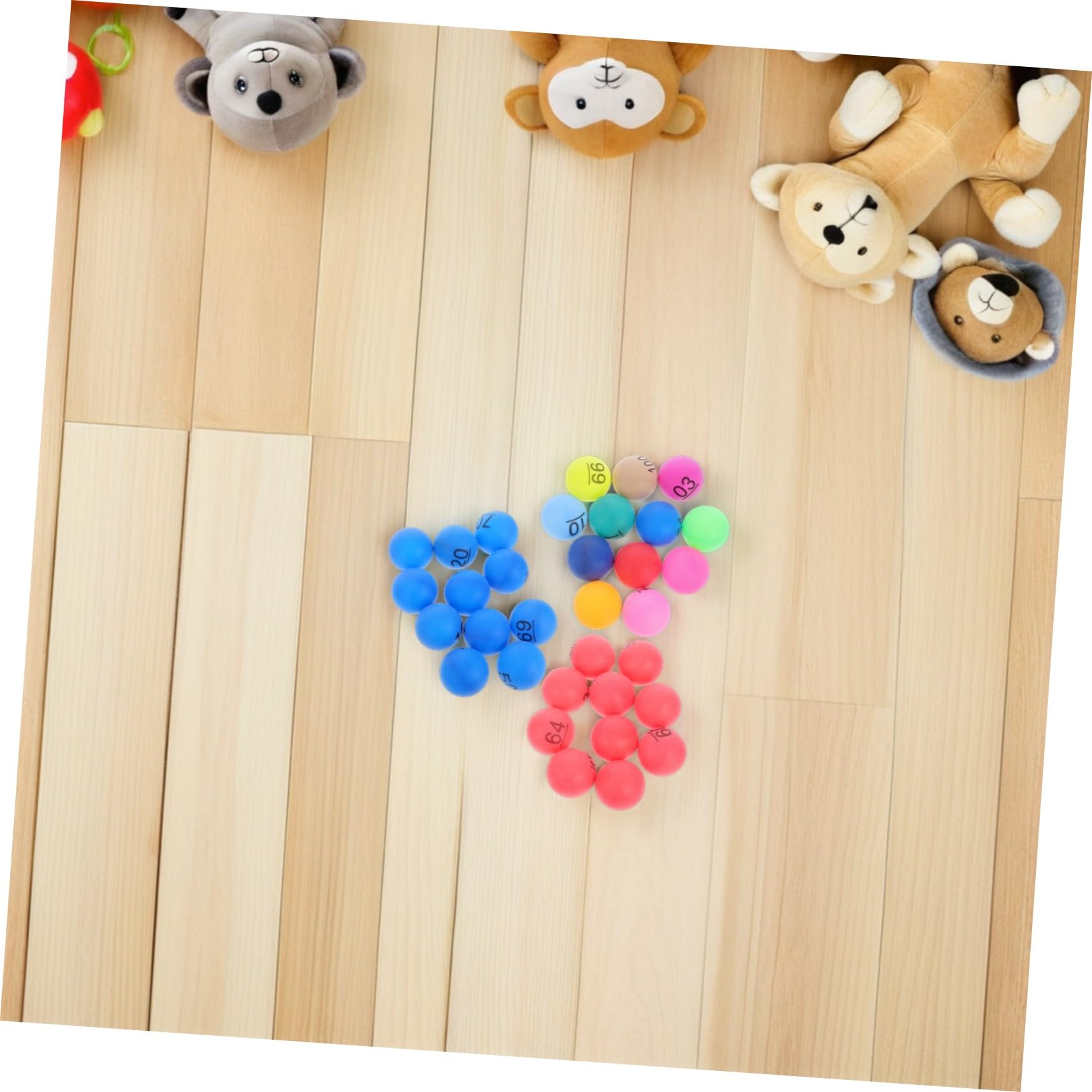 Bolas de Bingo Numeradas de 4cm, Plástico PP, 100 Piezas