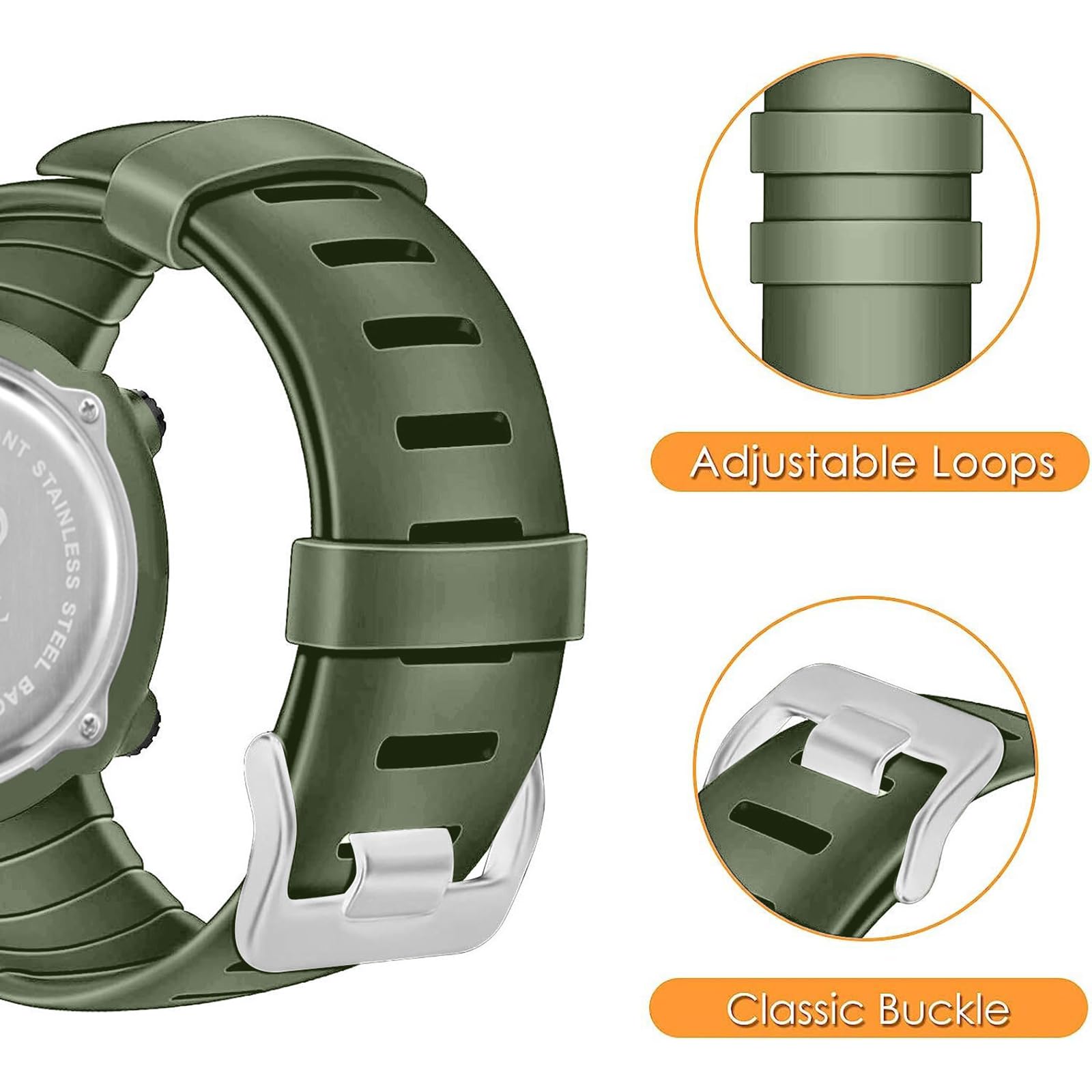 SMAEL Reloj digital 1237 para hombre con diseño elegante, funciones multifuncionales y cronometraje fiable, mantente en el camino con estilo (verde militar), Verde militar.
