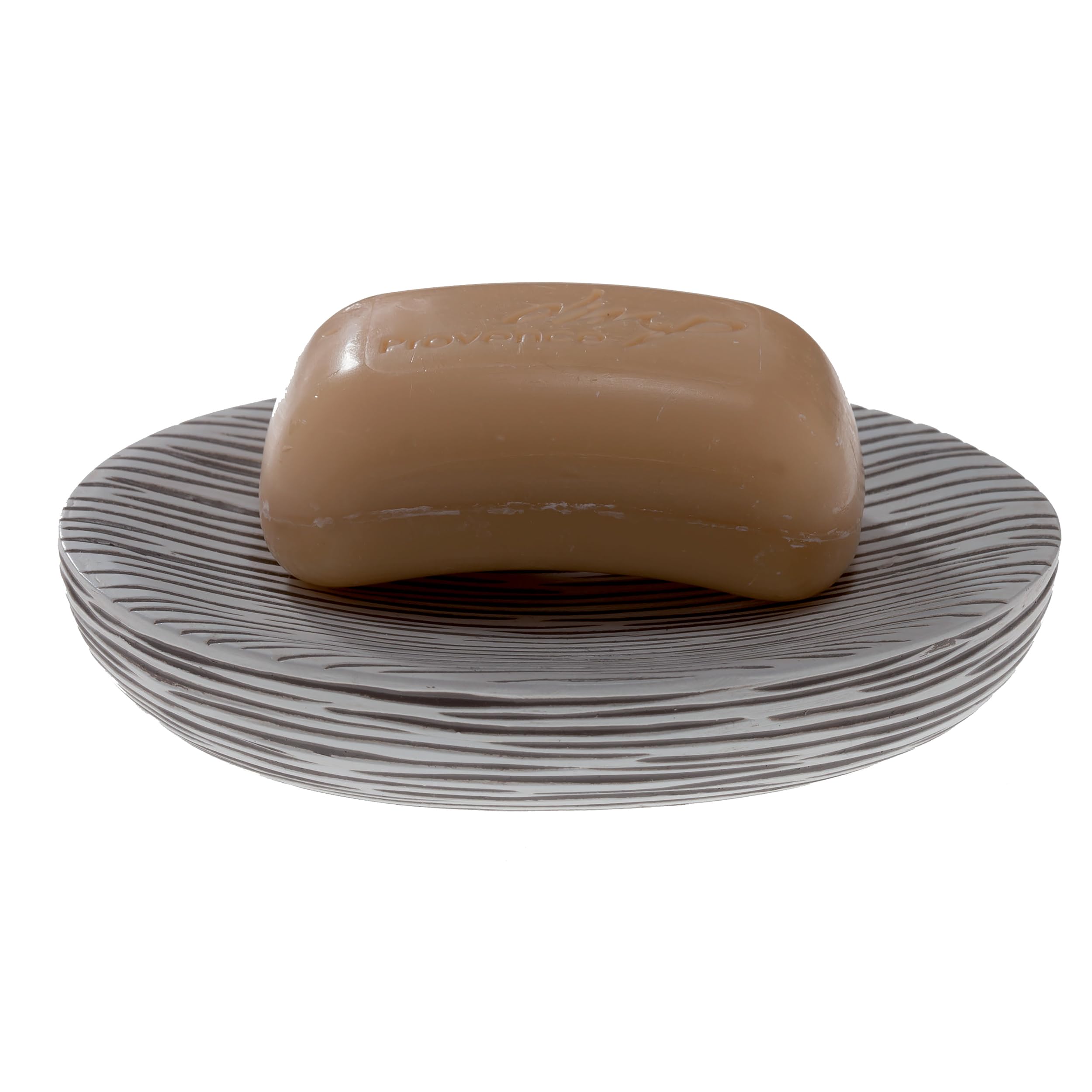 Spirella Hollis Polyresin Soap Dish Grey & White