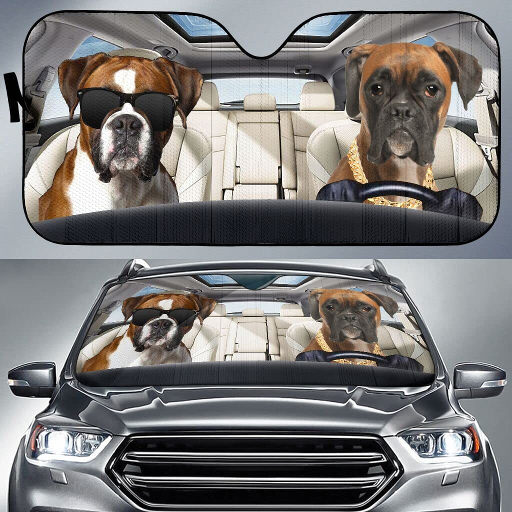 Parasole Auto Personalizzato Boxer – Protezione Parabrezza 130x70 Cm Con Ventose, Universale