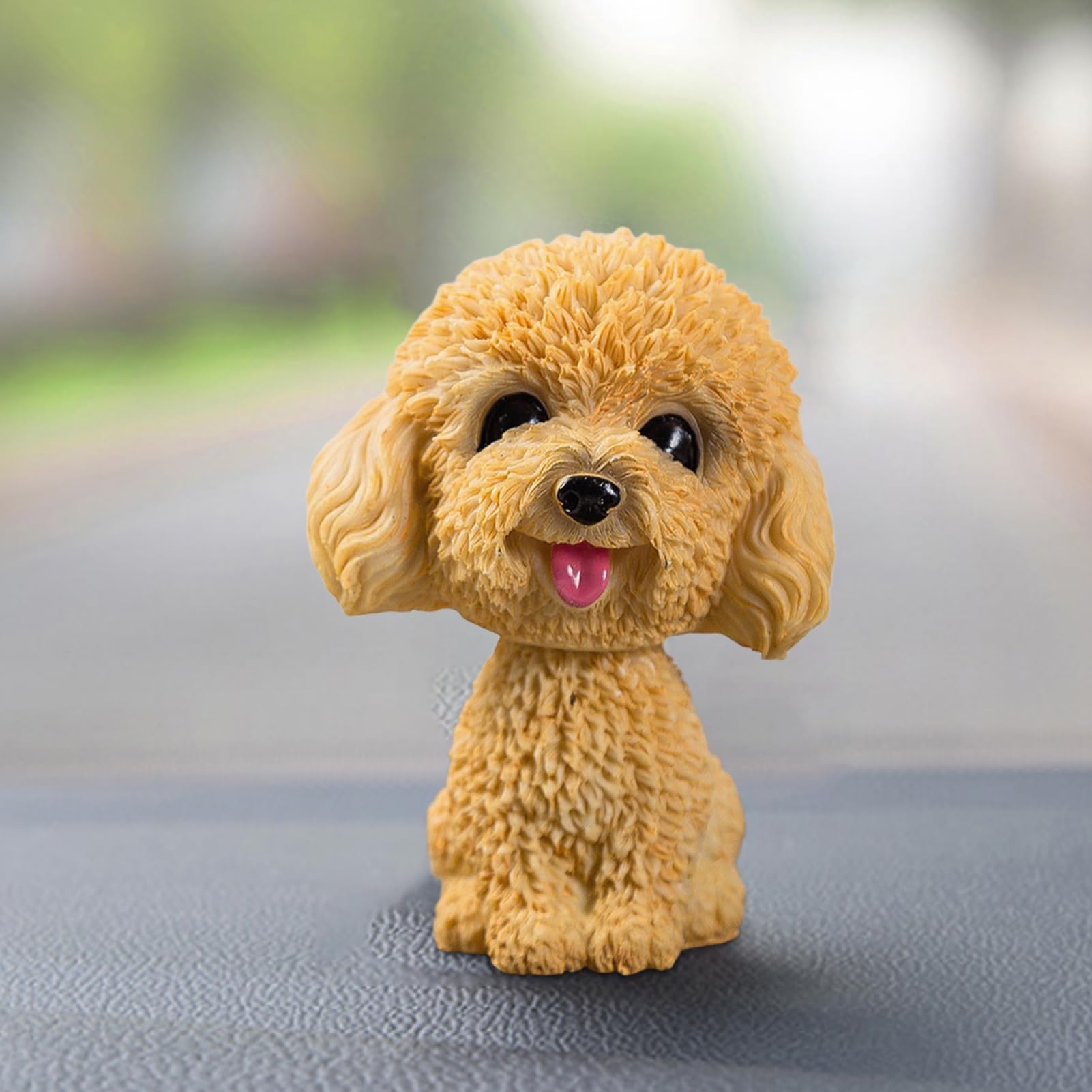 keloppasit Nodding Dog For Car, 9.5 * 6cm, Car Bobble Dog Ornaments, Resin Dashboard Collection Figurines, For Cars Interior Home Desk Decoration