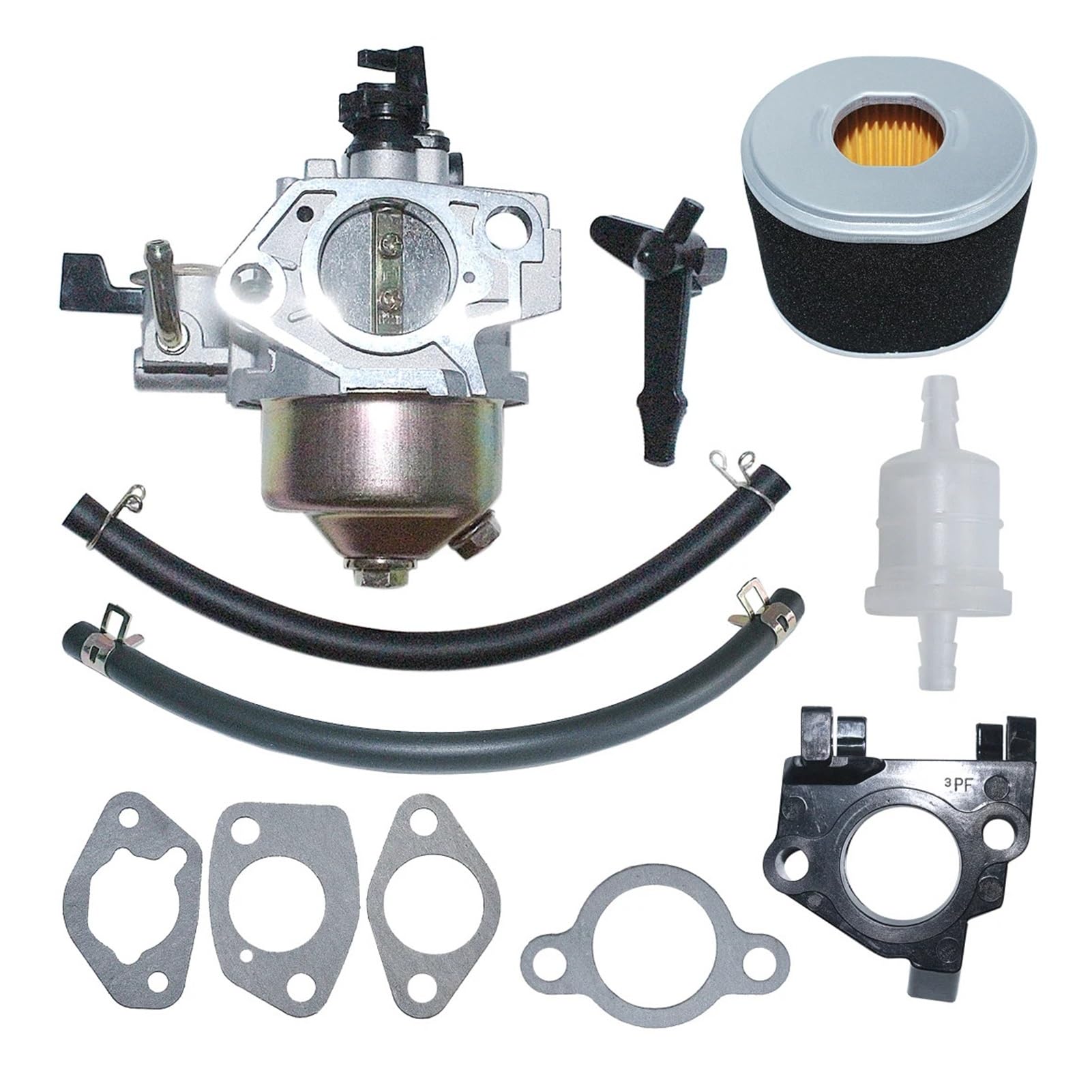 Filtro de Aire del carburador for cortacésped GX390 de 13 HP, GX 390 de 188 F, Pieza del Motor, Filtro de línea de Combustible, Junta Aislante de la Varilla del estrangulador