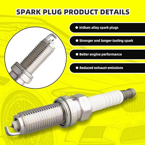 Miniatura 5 de Juego de 6 bobinas de encendido UF550 22448-JA10C y 6 bujías de iridio compatibles con Nissan Infiniti Maxima Quest Pathfinder Murano Altima Q50